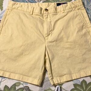 Vineyard Vines Yellow Flat Front Men Shorts